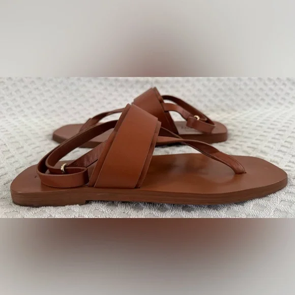 Mercedes Castillo Adria Sandal Napa Leather in Almond Size 41 US 11 Retail $395 - Picture 7 of 13